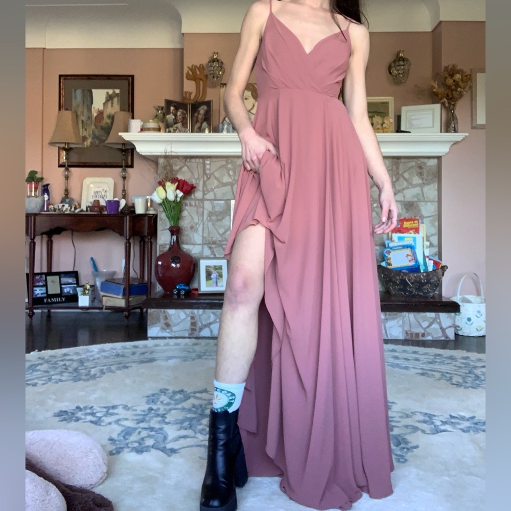 Lulus Dusty Rose Gown